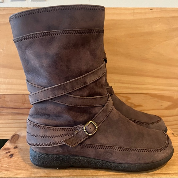 Dansko Mid-calf Moto Boots in Brown Leather size 38 - Picture 3 of 12